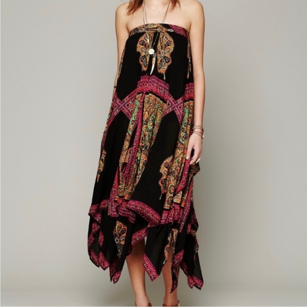 Free People Convertible Coachella Heart of Gold Maxi Skirt / MIDI High Low - Picture 7 of 7